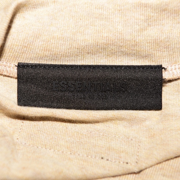 Fear of God Essentials V Neck 'Gold Heather' Tee - Picture 7 of 9